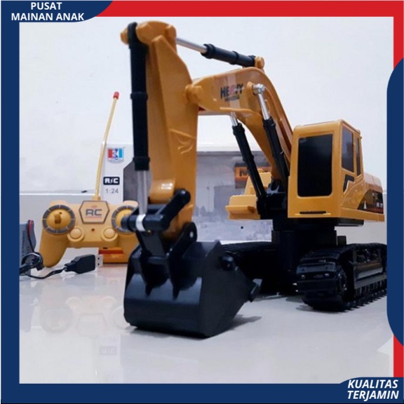 Mainan Anak Mobil Remote Control Beko Excavator Baterai cas RC Truck Konstruksi Eskavator