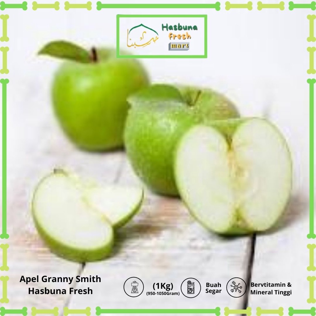 

Apel Hijau Granny Smith 950-1050 Gram HASBUNA FRESH MART | Bergaransi