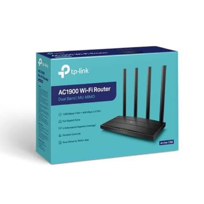 TPLINK Archer C80 AC1900 mbps Dual band MU-MIMO Gigabit Router