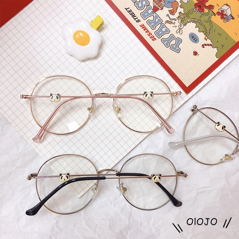 Kacamata Anti Radiasi Fashion Korea Bulat Komputer Anti-blue Light Eyeglasses Wanita / Pria Dengan Bentuk Panda