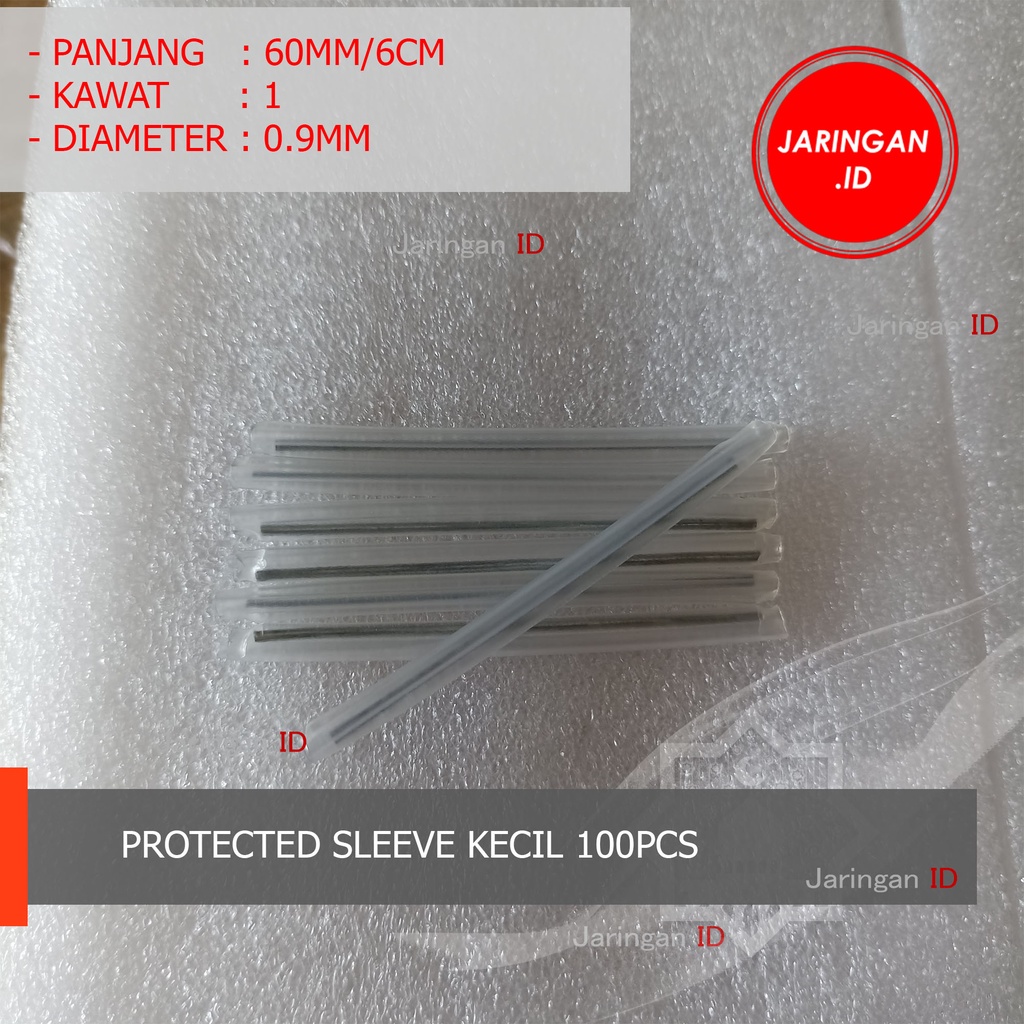 100 PCS PROTECTION SLEEVE PELINDUNG SAMBUNGAN KABEL FIBER OPTIK 6CM