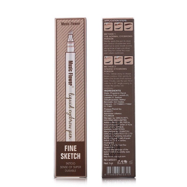 Music Flower eye brow Waterproof Pensil alis