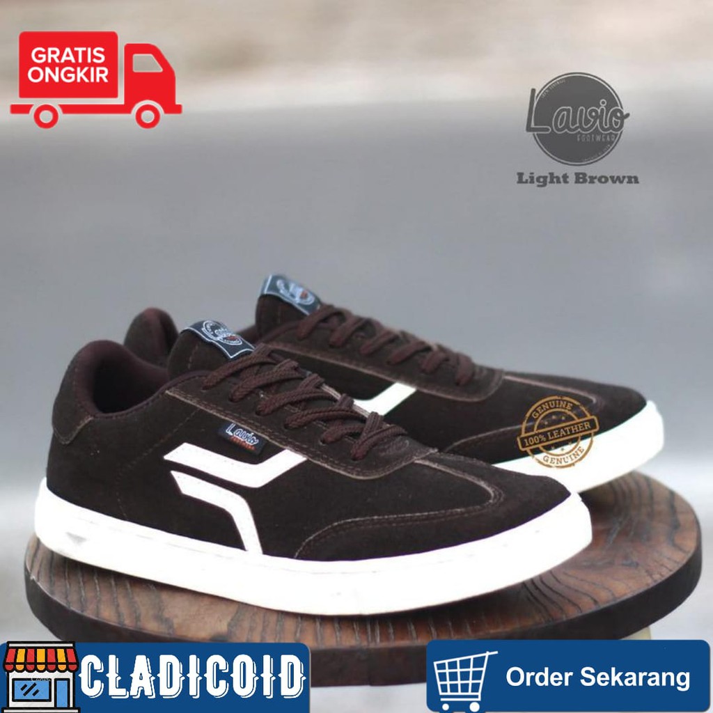 SEPATU SNEAKERS PRIA BAHAN KULIT PREMIUM, OUTDOOR KEREN. SNEAKERS ANAK MUDA LAVIO LIGHT ORIGINAL