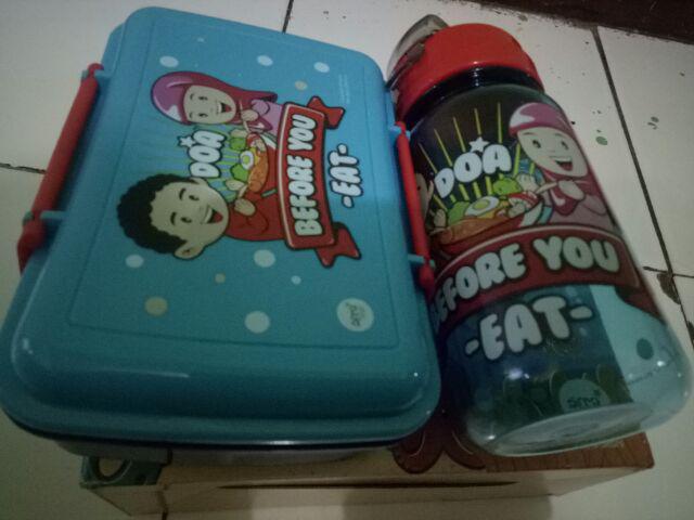 Lunch Box Set/tempat Makan Anak/lunch Set Afrakids