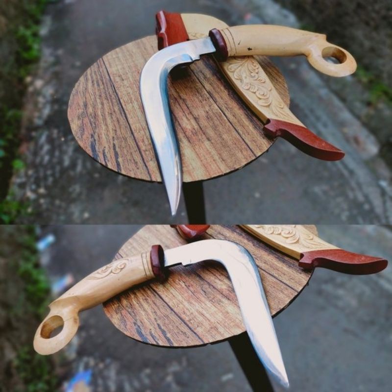 Pisau krambit baja asli / Krambit baja tajam KRAMBIT minang ukir