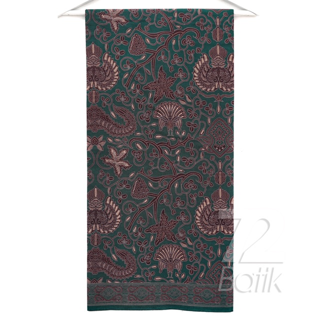 KAIN BATIK KATUN Premium Warna Hijau Tua Ijo Dark Green 729653 Cap 72 Jarik Jarit Samping Kebat Panjang Batik Katun Modern Premium Bahan Seragam Batik Pernikahan Kantor Keluarga Murah Kamen Jadi Batik Bali Lembaran