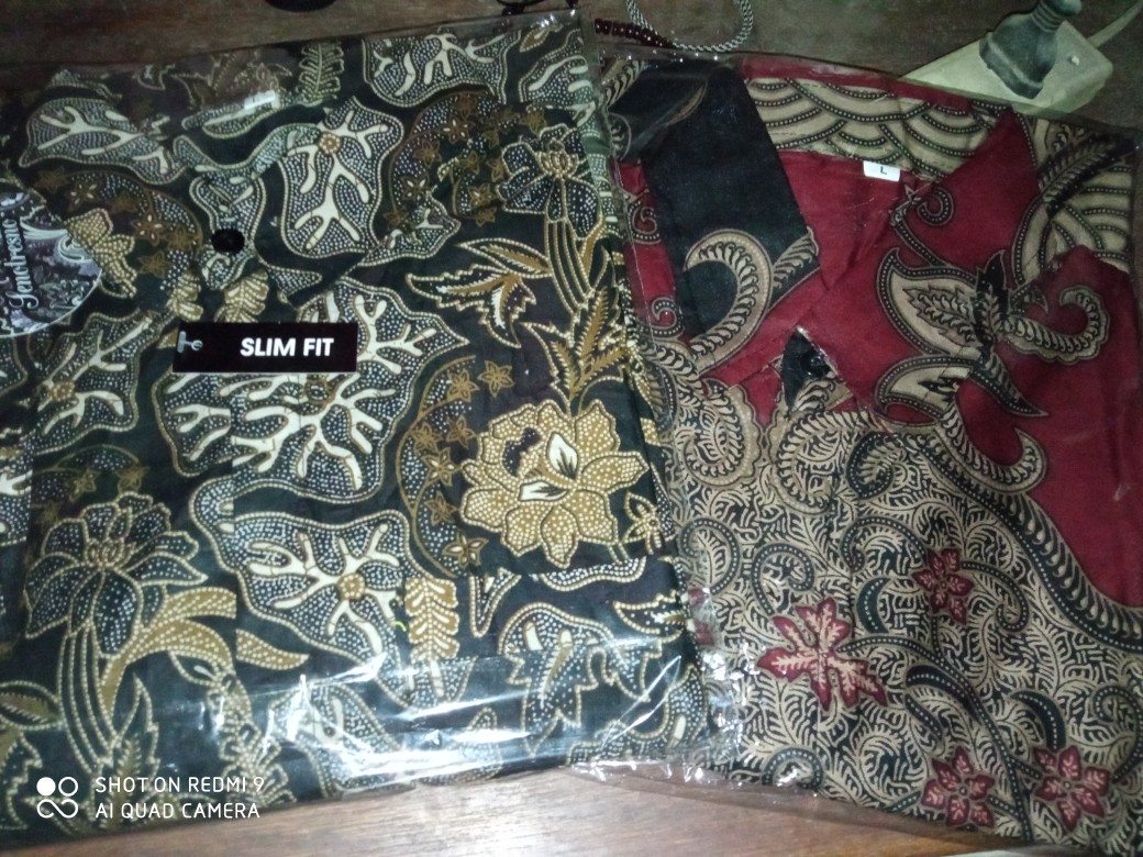 Kemeja Batik Slimfit Lengan Panjang Modern Baju Batik Distro Pria Batik Diamond