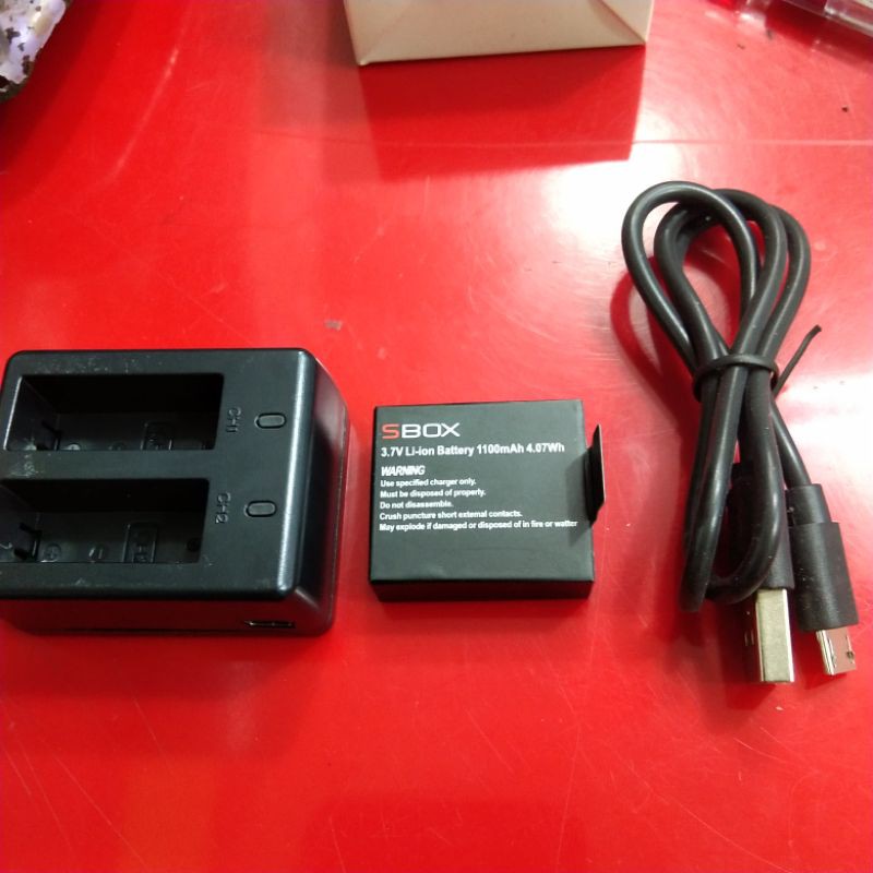 charger plus baterai sbox sport cam