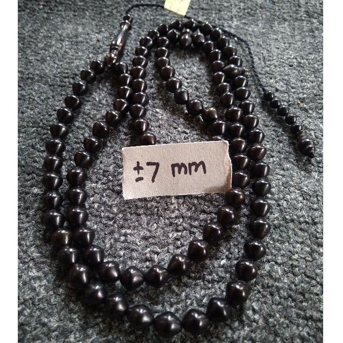 tasbih kokka wajik hitam ±7 mm 99 butir