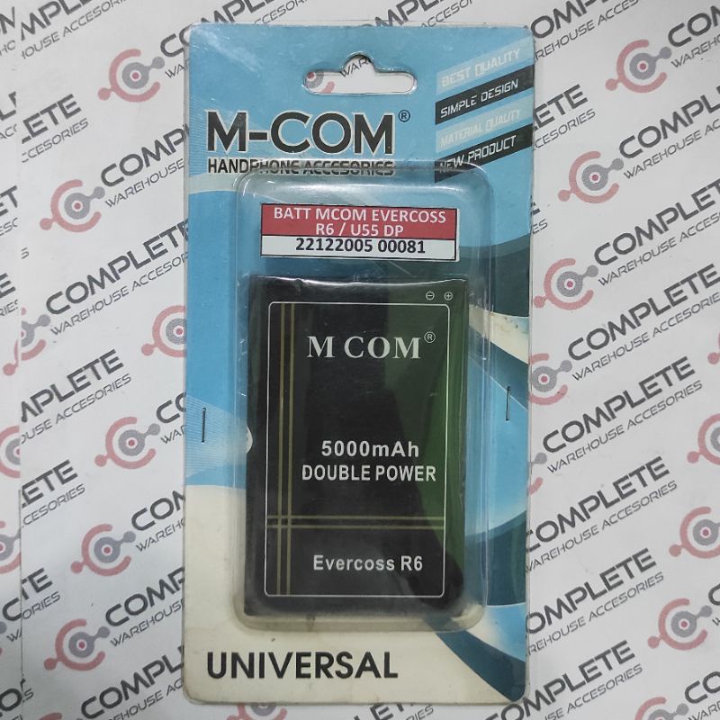 BATERAI EVERCOSS R6 | BATT EVERCOSS U55 MCOM DOUBLE POWER