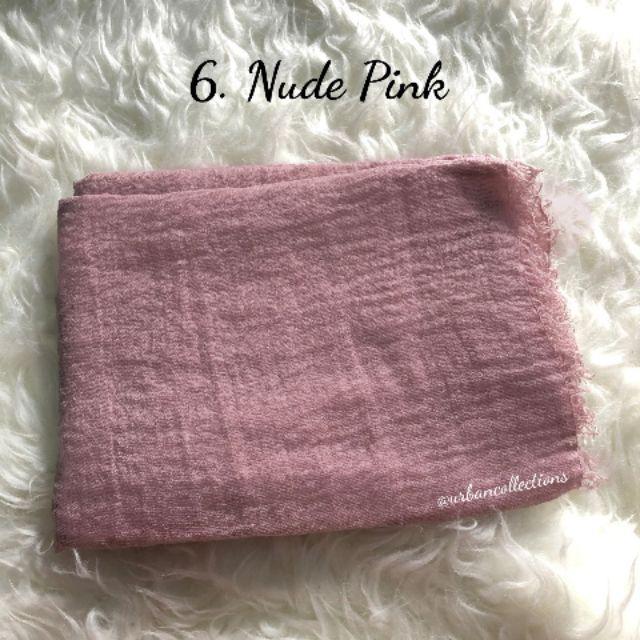 [COD] New premium crinkle hijab arabian shawl/pashmina rawis/hijab import hijab modis/arabian hijab-6. Nude Pink