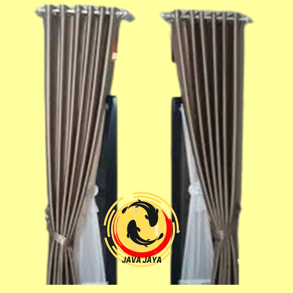Gorden Jendela pintu minimalis bandung  blackout impor tebal mengkilat lebar 1 meter x T 220 cm gord