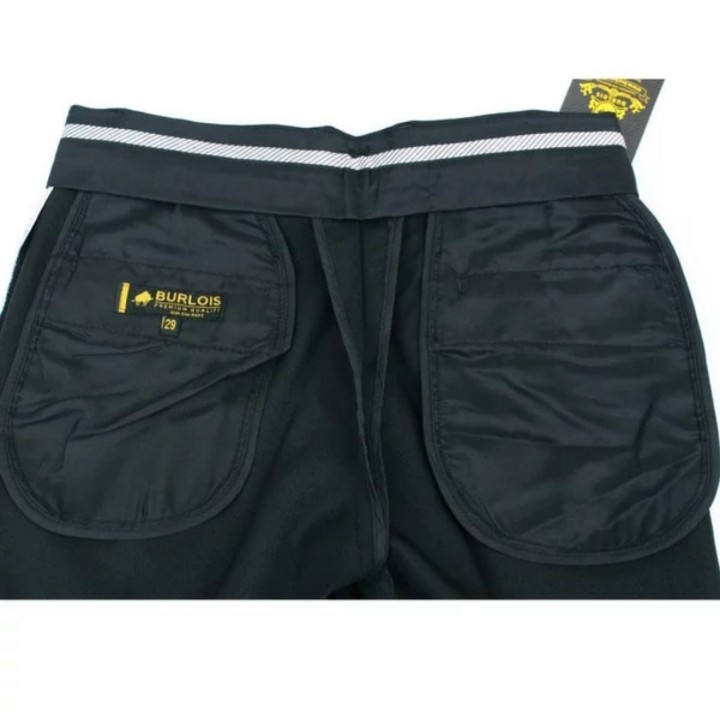 Burlois Store Original Celana Panjang Formal Slimfit Kantoran Wool BLACK