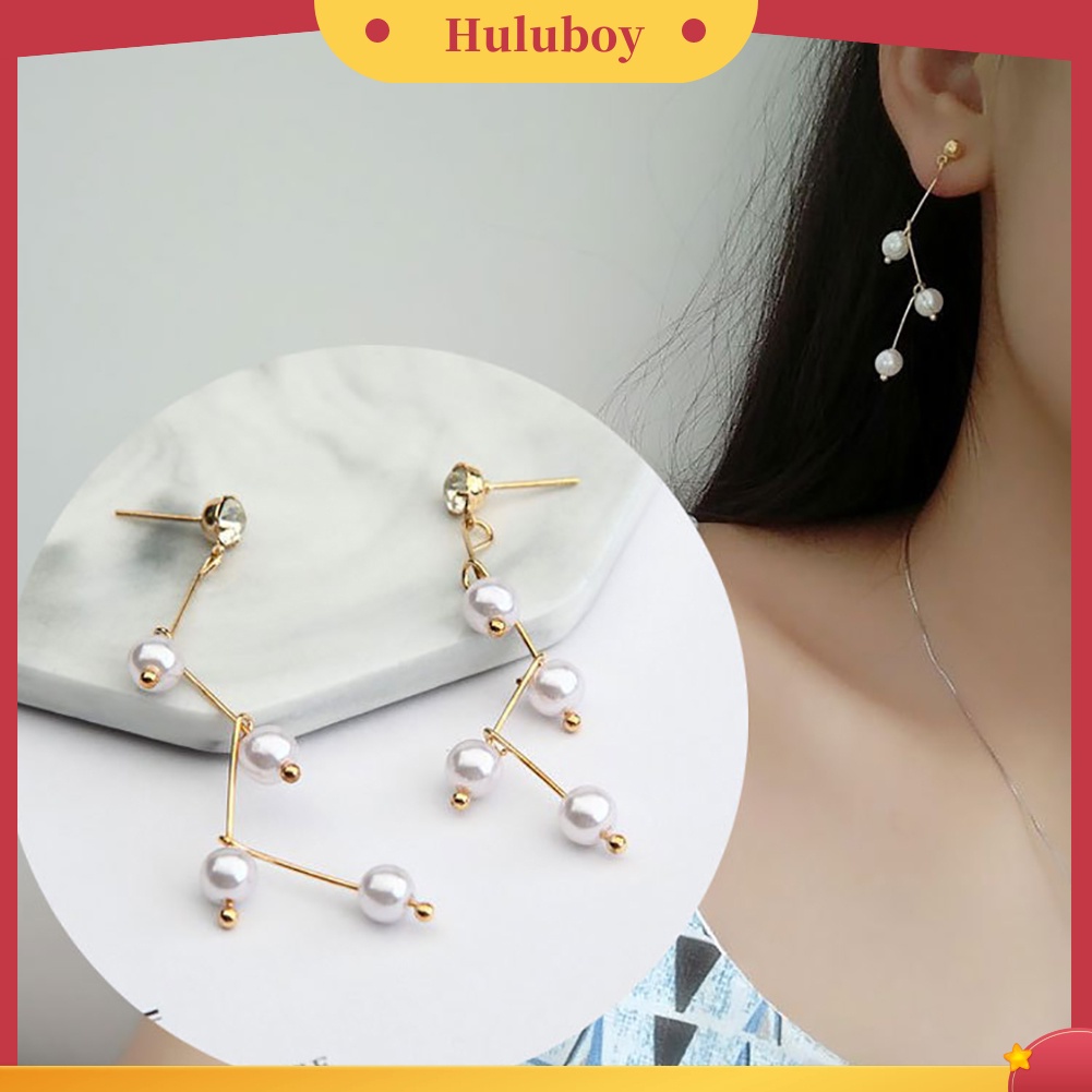 Hu Hu Hu Hu Hu Alat Bantu Pasang Kacamata♡ Anting Tusuk Aksen Mutiara Imitasi Untuk Wanita