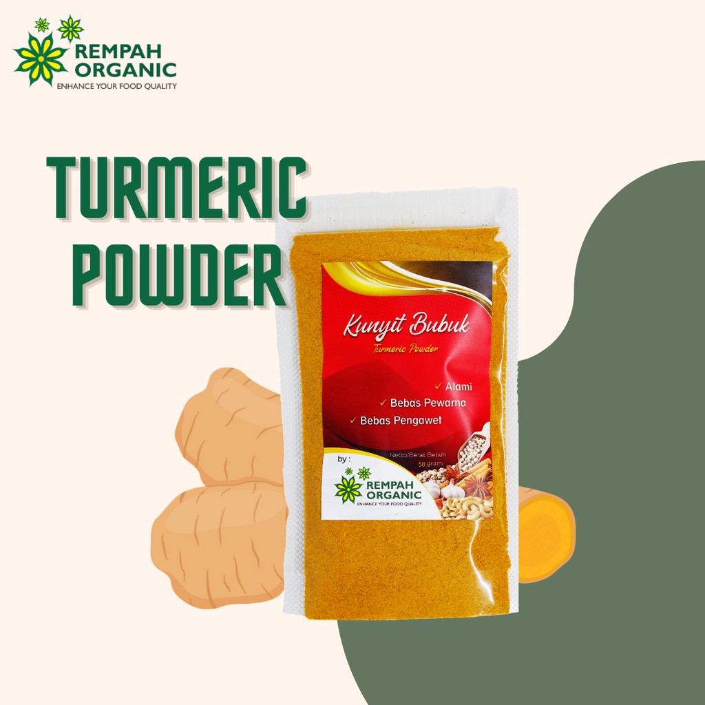 

Rempah Organic - Natural Turmeric Powder / Kunyit Bubuk 50 Gram