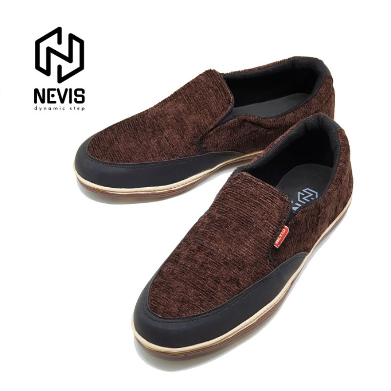 Sepatu Slip On Pria NEVIS NVS 02 Sepatu Casual Formal Santai Kerja Pria Original