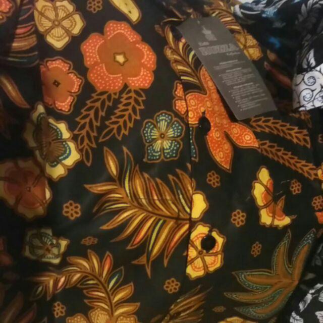 Ruzza Batik Anak Usia 0-7 Tahun / Kemeja Laki-laki / Hem Motif Sogan Pelangi Warna Coklat