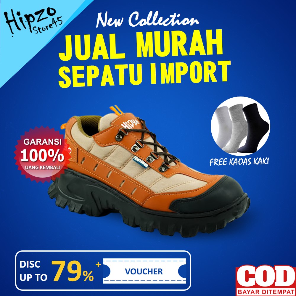 Sepatu Pria Sepatu Boots Safety Pria Proyek kerja lapangan ujung besi kulit murah Sepatu Safety Spor