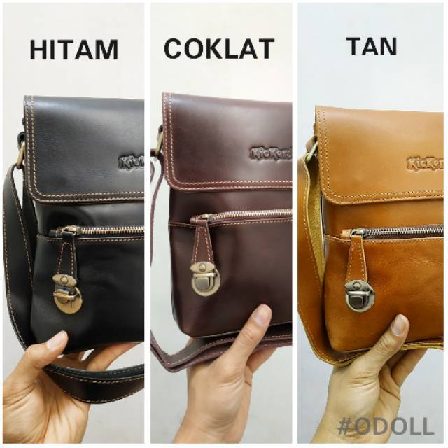 Tas Kulit Selempang Pria dan Wanita | Tas Kulit Asli Unisex