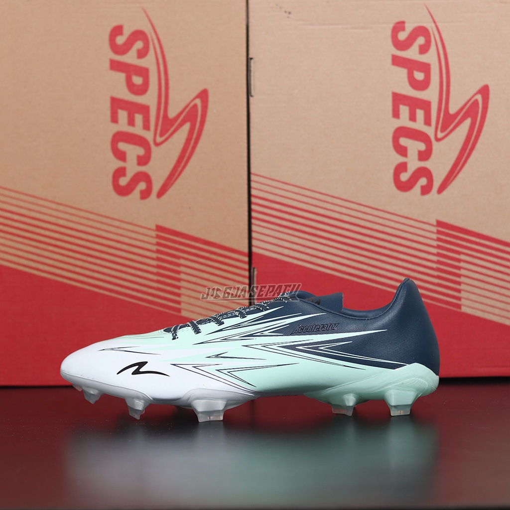 Sepatu Bola Specs Lightspeed 3 FG - White/Aqua Glass/Reflecting Pond
