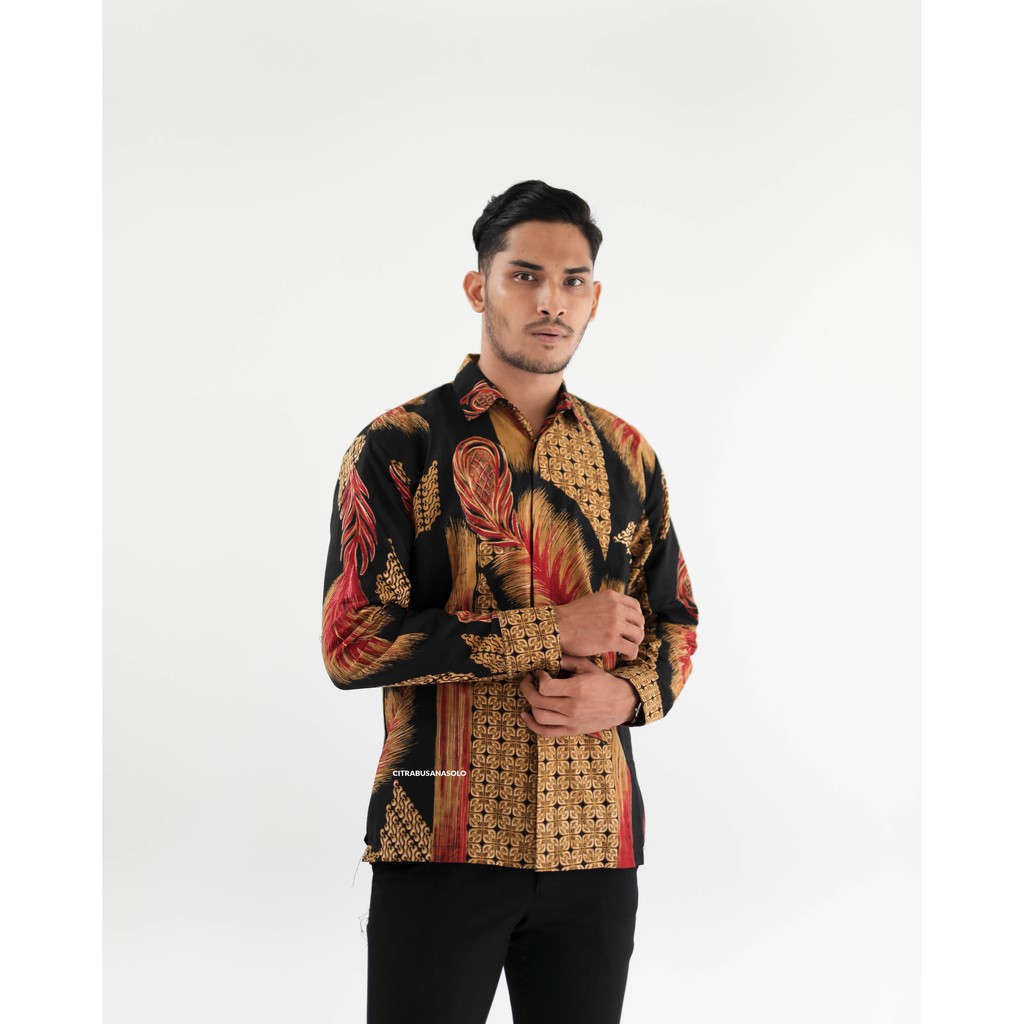 WULU CITRA SOGAN Kemeja Batik Pria Full Furing Regular Fit Bahan Katun Primisima