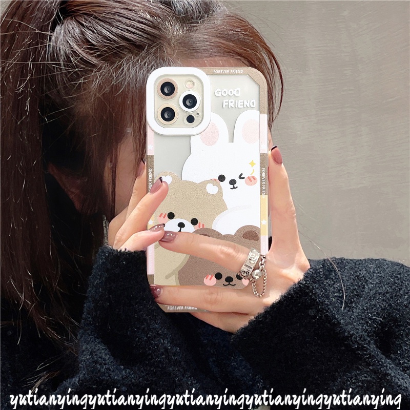 Soft Case Motif Kartun Boneka Beruang Nfc Untuk Xiaomi Redmi Note 8 9 Pro 9 10 10S 11Pro 10Pro Max Plus 11 11S 10A 10C 9T 10 9A 9 9C Poco M3 M4 Pro X3 Pro Cover Pelindung Bahan Tpu