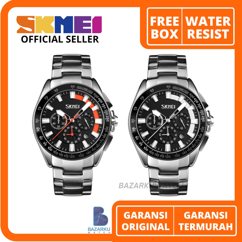 Jam Tangan Pria Skmei 9167 Jam Tangan Skmei Jam Tangan Rantai Pria Jam Tangan Cowok Stainless