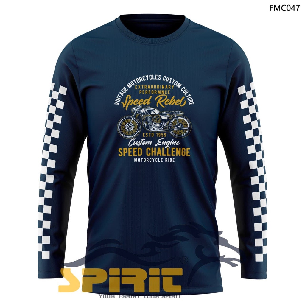 baju kaos motor custom engine classic otomotif t-shirt motor speed challenge rider pria