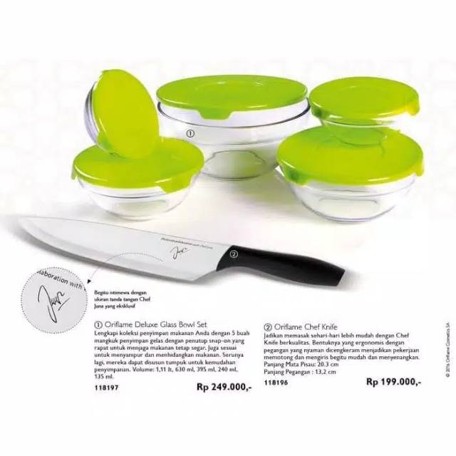 Pisau oriflame chef juna