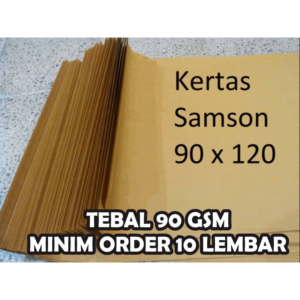 

KERTAS KRAFT SAMSON 90 GSM UKURAN 90 X 120 / KERTAS KADO / KERTAS PACKINGl