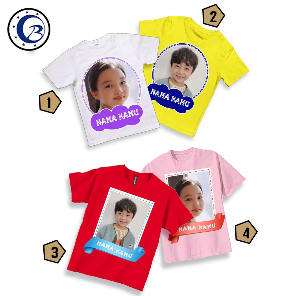 KAOS ANAK Baju Kaos Sablon Anak Bisa Request Gambar/Pakai Foto Sendiri Baju Distro Baju Combed 30s