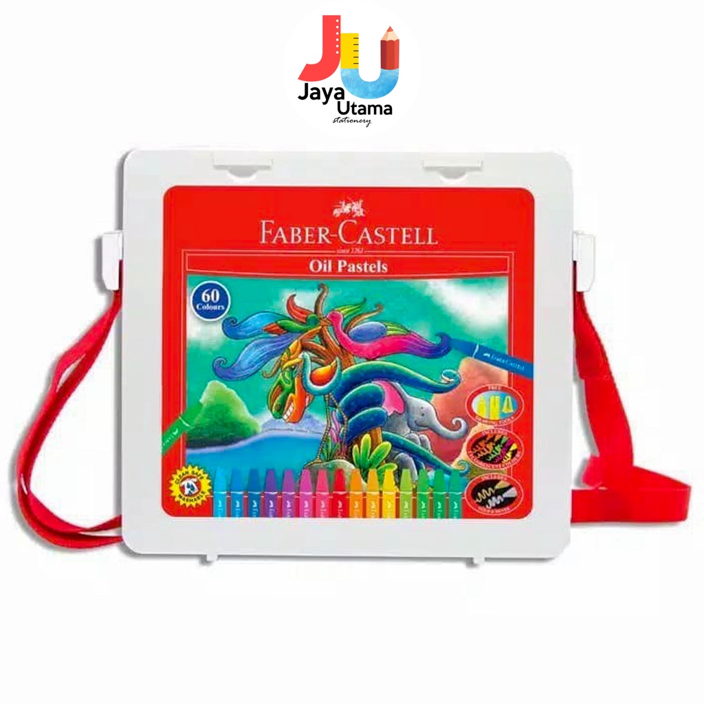 

Faber Castell Crayon Oil Pastel Mewarnai 60 Warna Plastic Case