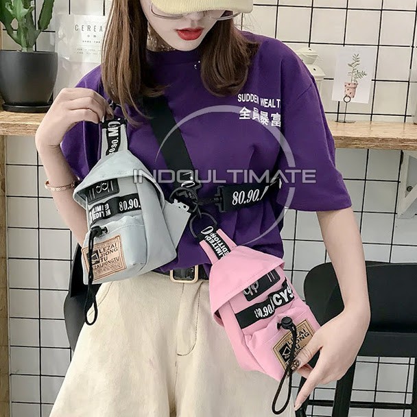 Tas Selempang Import DY-9127  Waist Bag Wanita pria unisex / Sling Bag Tas Pinggang tas import