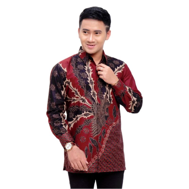 Kemeja batik pria lengan panjang premium | Baju batik pria lengan panjang reguler m l xl xxl