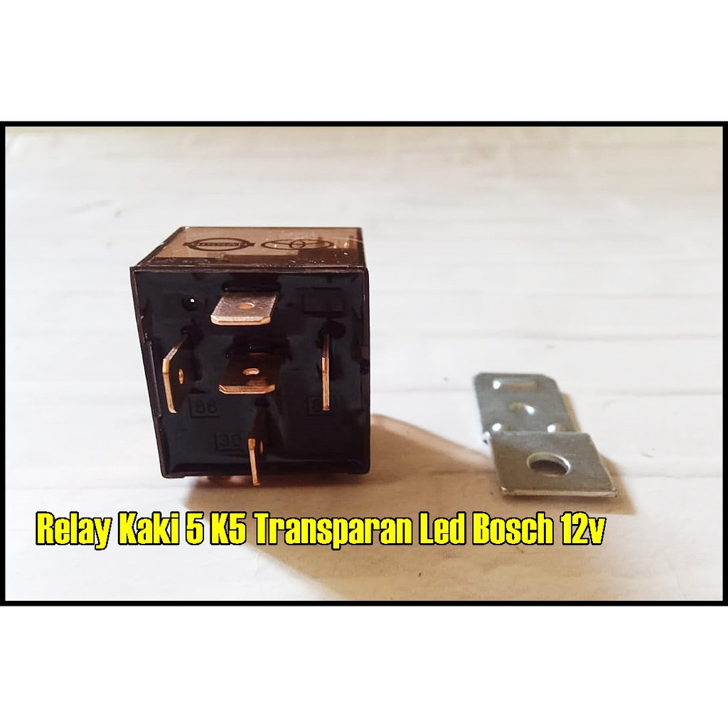 Relay Kaki 5 K5 Transparan Led Bosch 12v