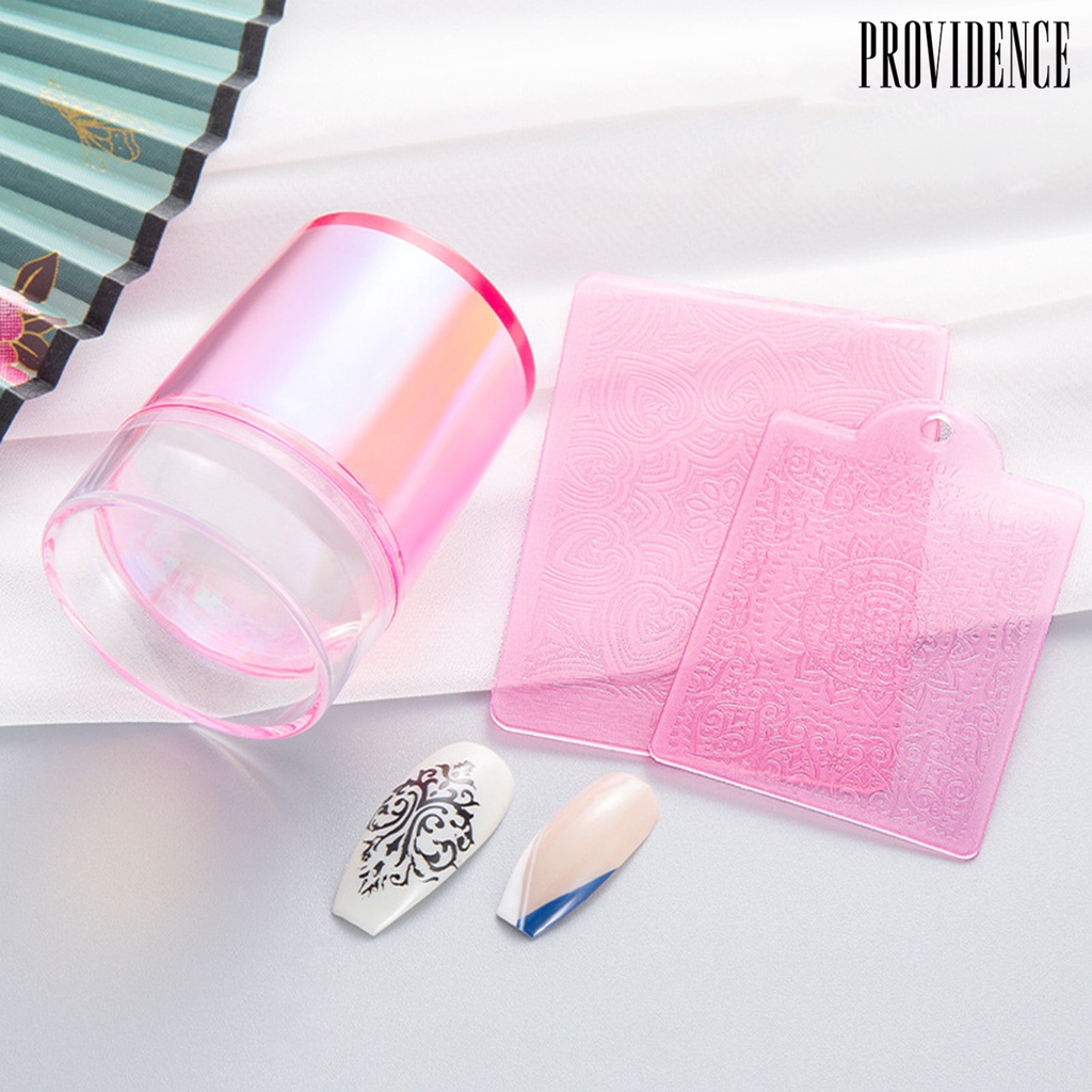 Providence 1 Set Stempel Nail Art Tekstur Lembut Elastis Untuk Wanita