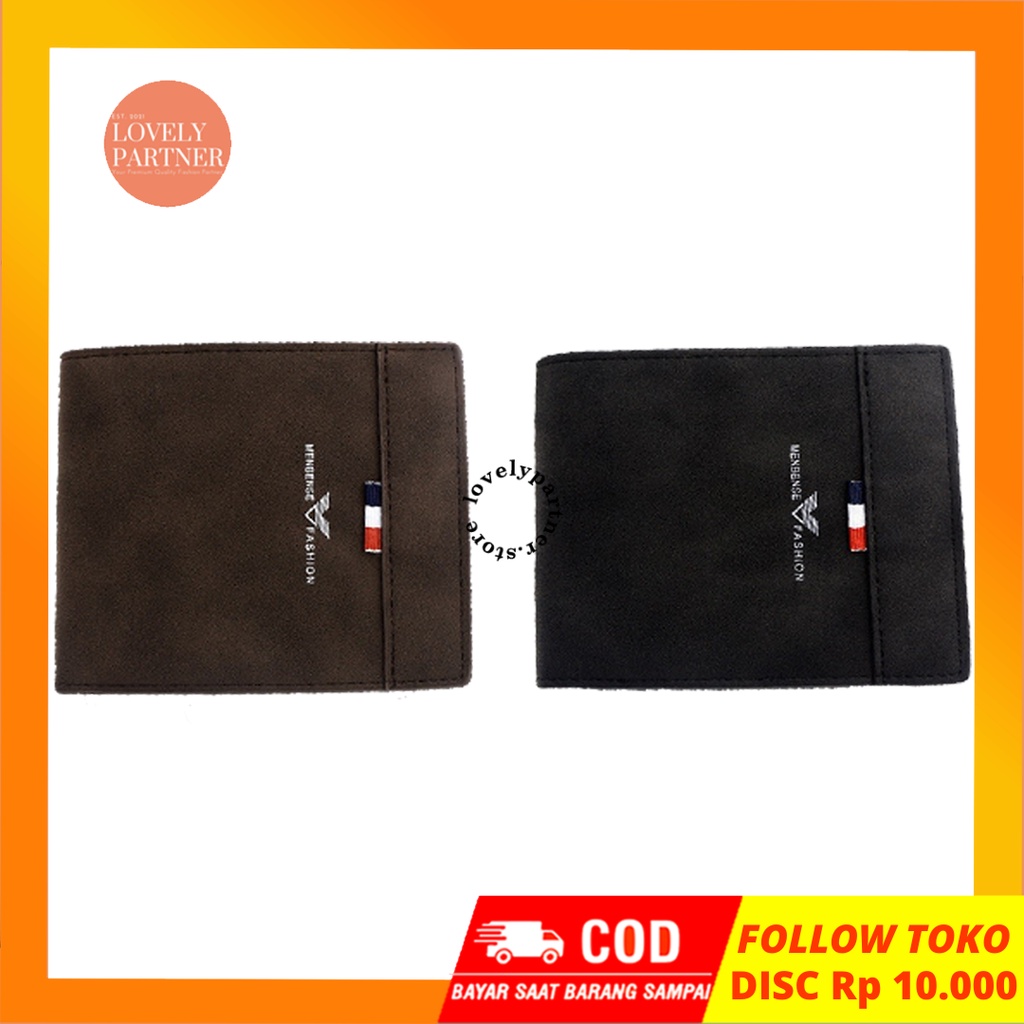 LPS Dompet Lipat Pria Pocket Koin Kartu Asli Executive Men Wallet Card Cowok MenBense Tas Kantong Laki Laki HP Holder Good Leather Cewek Wanita Perempuan Kulit PU Premium Panjang Keren Murah Hitam Canvas Original Import Mini  Rfid Gratis Nama Dompet