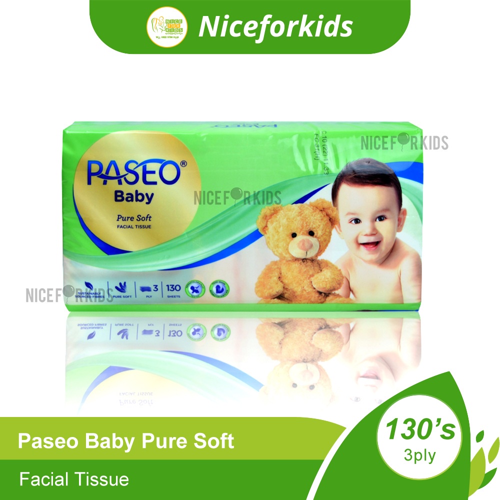 Paseo Baby Pure Soft Facial Tissue 130's / Tisu Wajah / Tisu Paseo