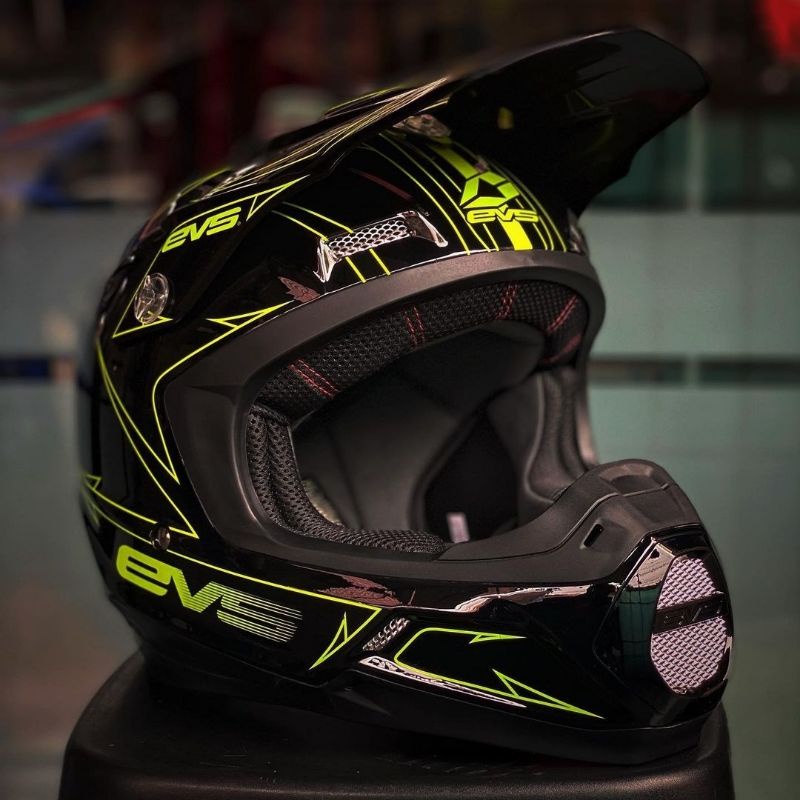 Helm EVS T5 Pinner Hiviz Cross Enduro