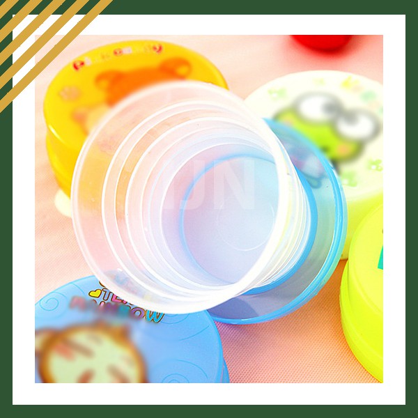Gelas Plastik Karakter Lucu | Gelas Plastik Jus Portable Lipat  Travel Telescopic | Cup Plastik