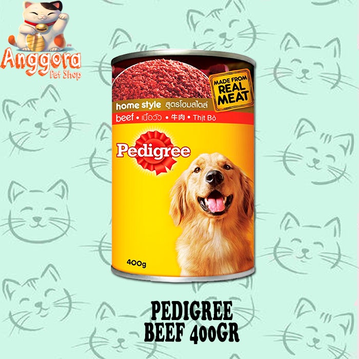 Makanan Anjing basah Pedigree BEEF kaleng 400gr