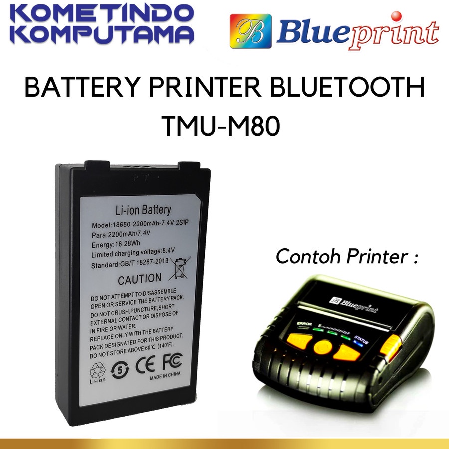 M80 BATERAI / BATTERY / BATRE ORIGINAL THERMAL PRINTER BLUEPRINT TMU-M80