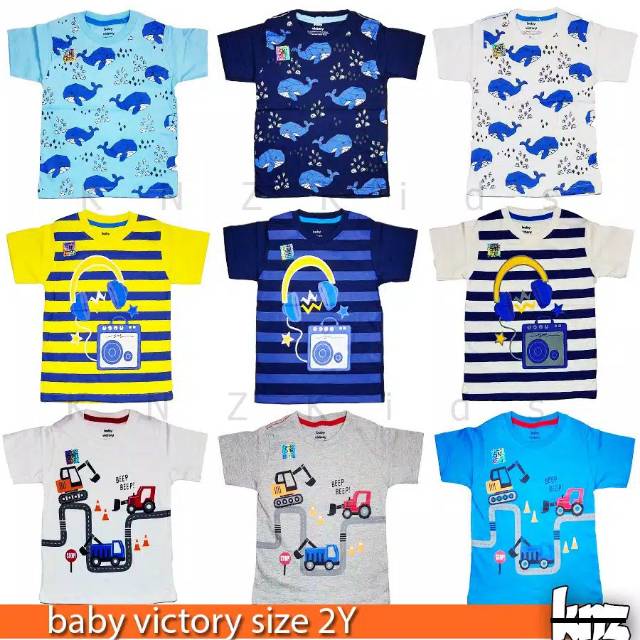 Grosir kaos baby victory minimal pembelian satu lusin