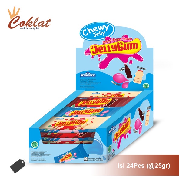 

JELLY GUM DONALD ( HARGA 1 BOX ISI 24Pcs ) Jellygum / Jeli Cola Yogurt Bubblegam / Jeli Aneka Rasa / Chewy Jelly