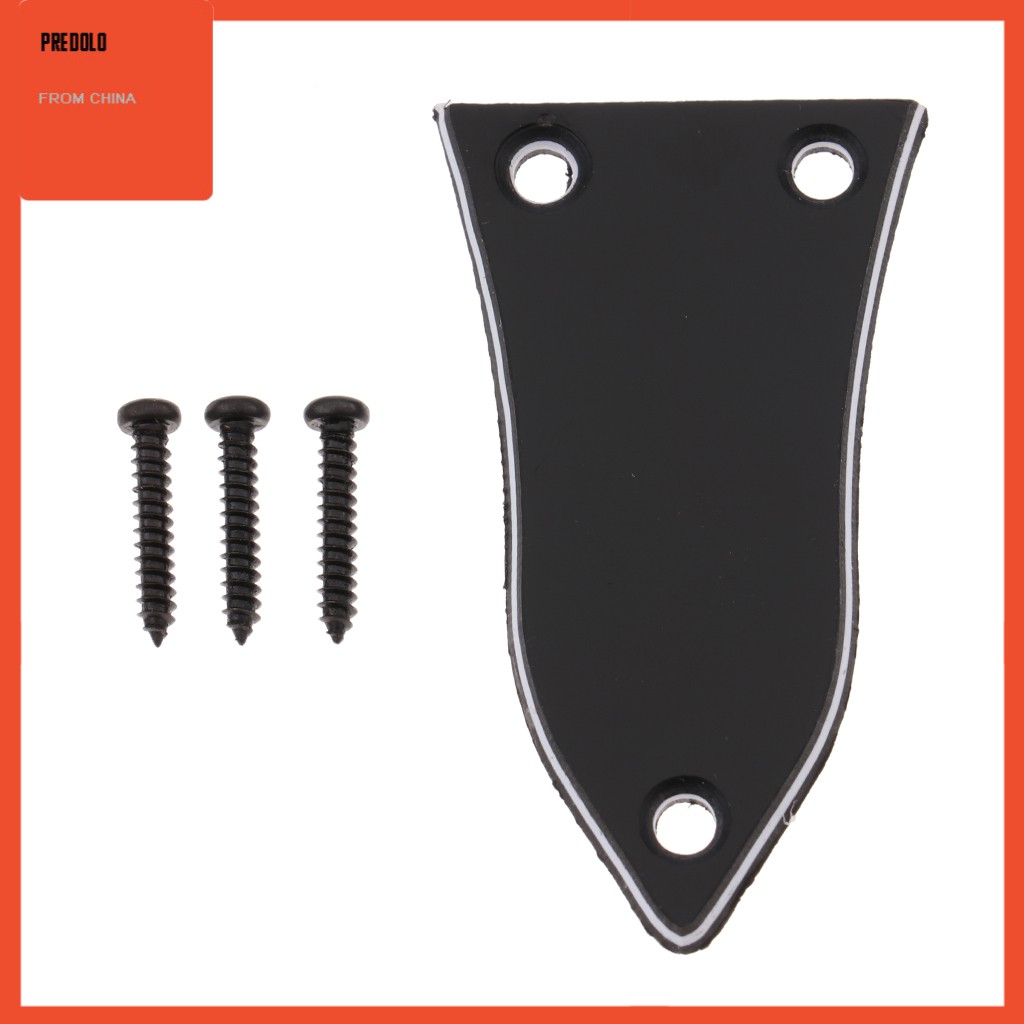 Truss Rod Cover 3 Lapis Pengganti Bahan Plastik Warna Hitam Untuk Epiphone Gitar