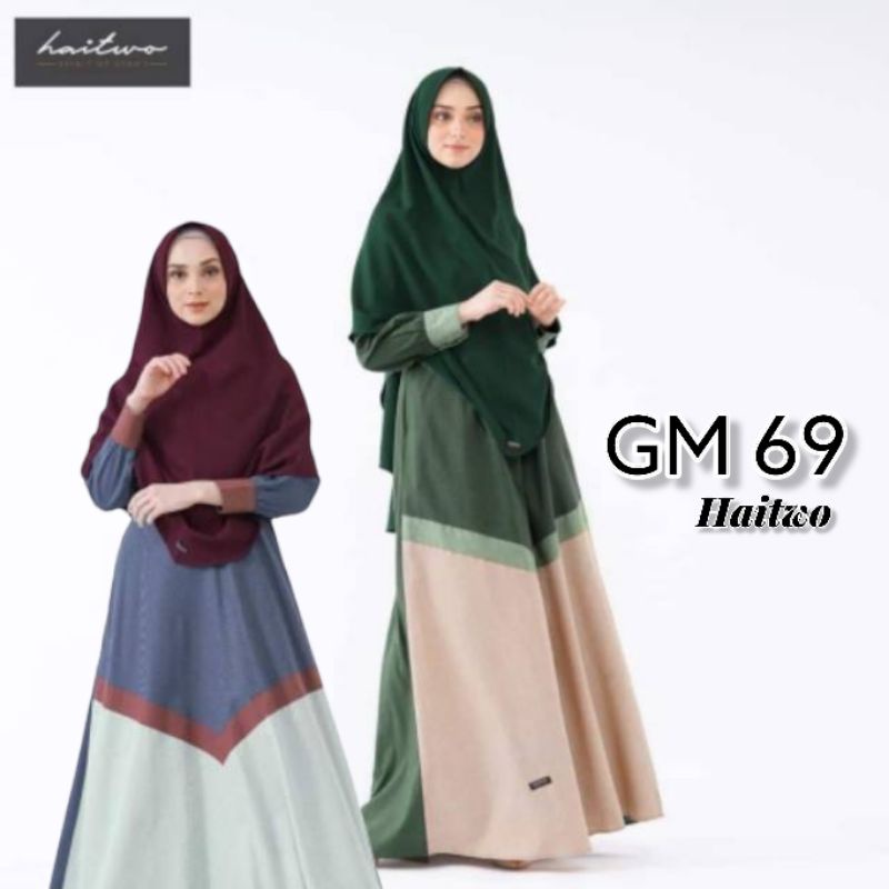 GAMIS SYARI GM 69 II 1  SET KHIMAR II HAITWO