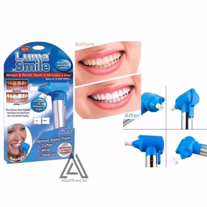 Pemutih Gigi Luma / Smile Teeth Polish Whitener / Pembersih Plak Karang - Ally Store Id