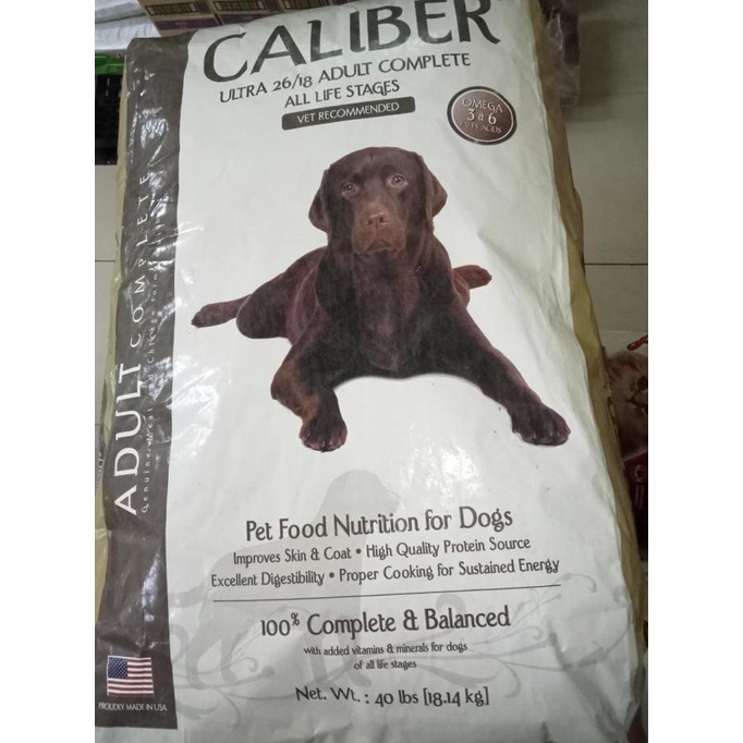 Caliber dog food 18 kg makanan anjing caliber