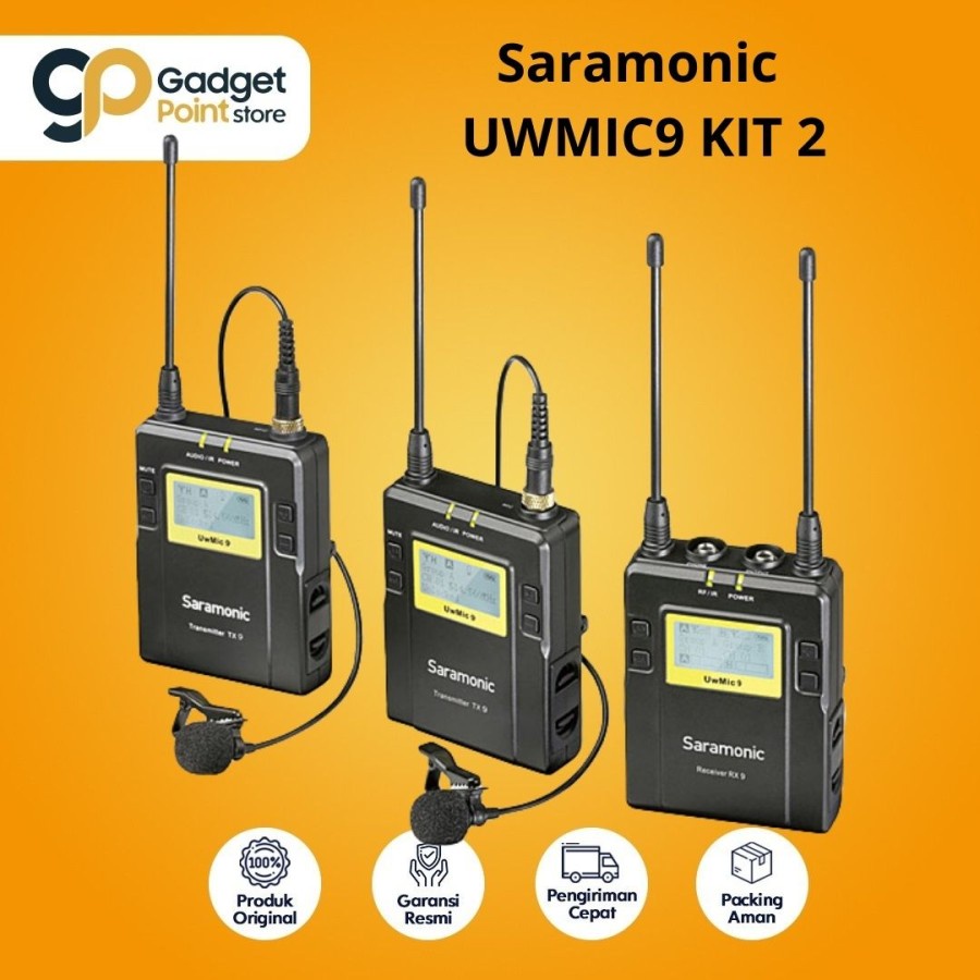 Mic Youtuber Wireless Saramonic UWMIC9 KIT 2 - Garansi 2 Tahun