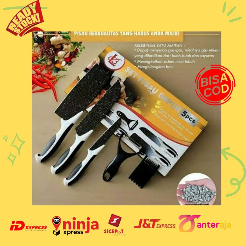 Pisau Set/ Set Pisau Dapur 5 Pcs/ Pisau Set Keramik